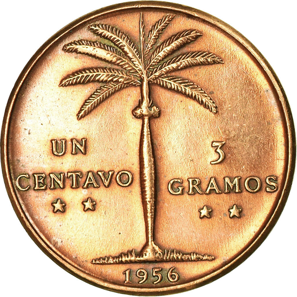 Moneda, República Dominicana, Centavo, 1956, EBC, Bronce, KM:17