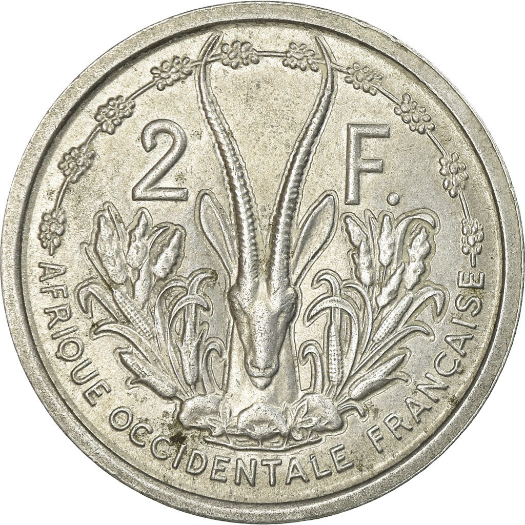 Moneta, Francuska Afryka Równikowa, 2 Francs, 1948, Paris, EF(40-45)