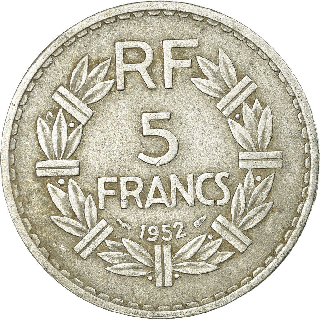 Moneda, Francia, Lavrillier, 5 Francs, 1952, Paris, MBC, Aluminio, KM:888b.1