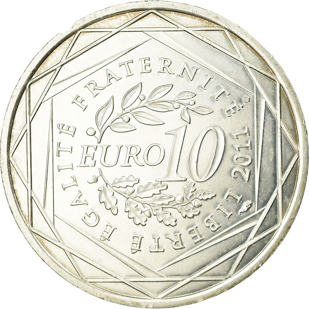 Francia, 10 Euro, Mayotte, 2011, SPL, Argento