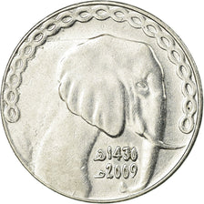 Coin, Algeria, 5 Dinars, 2009/AH1430, Paris, AU(55-58), Stainless Steel, KM:123
