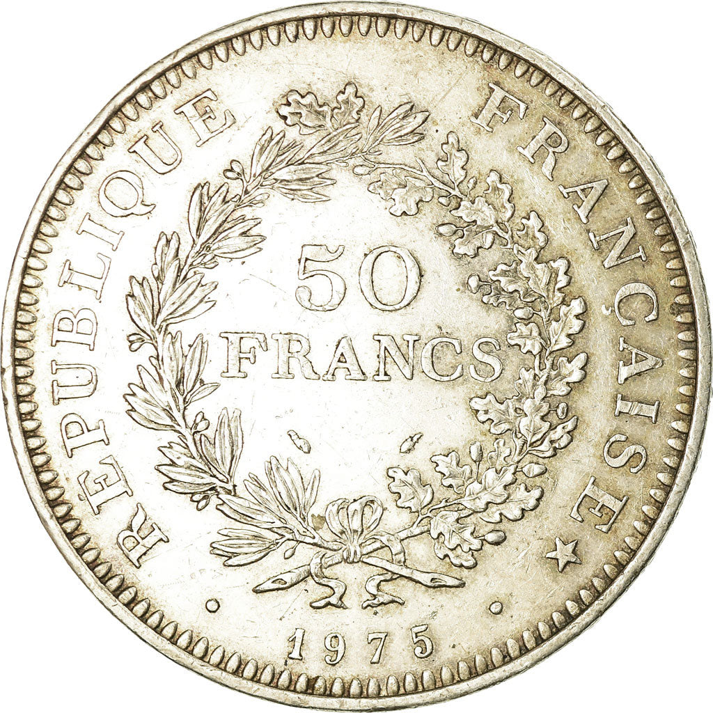 Coin, France, Hercule, 50 Francs, 1975, Paris, VF(30-35), Silver, KM:941.1