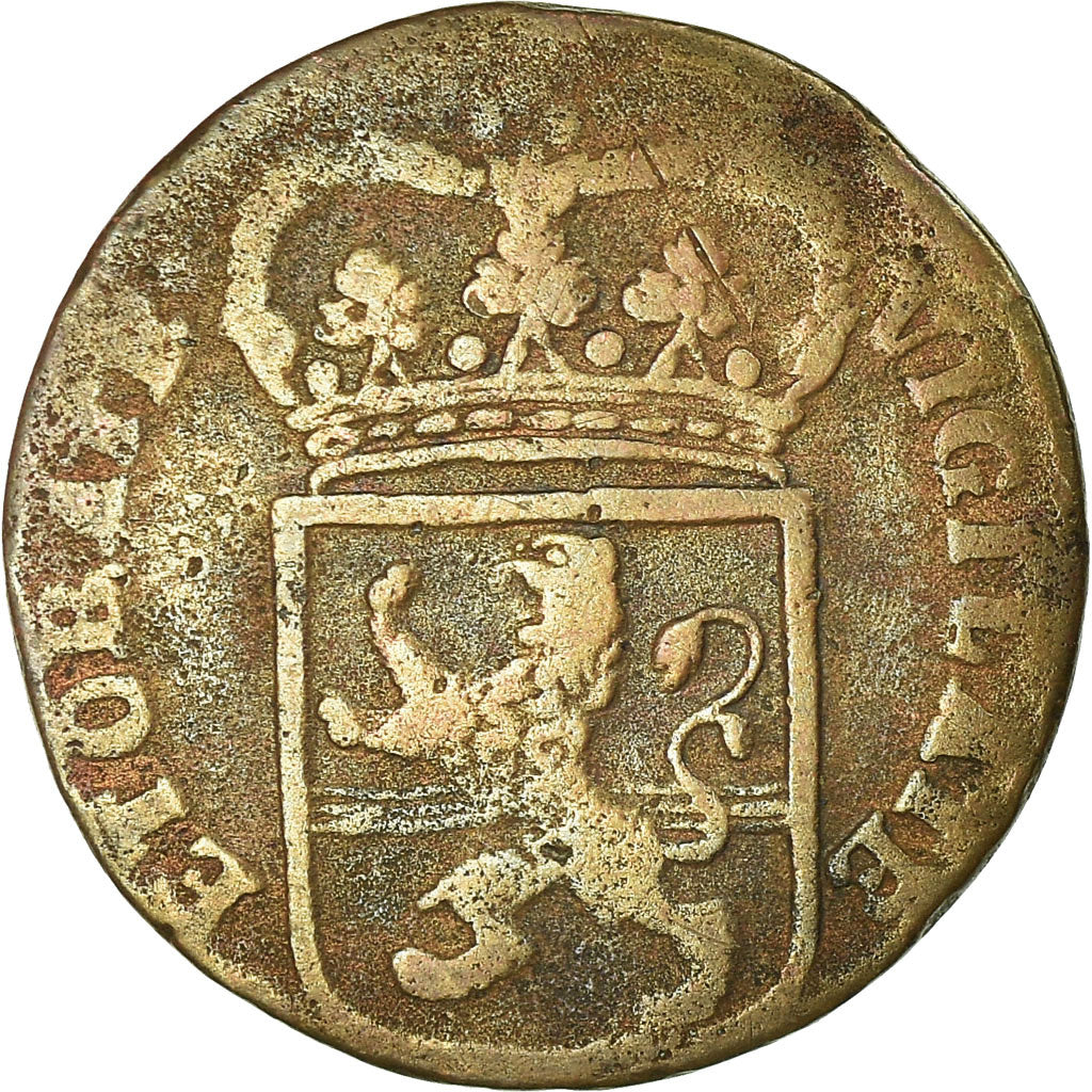 Münze, Niederlande, OVERYSSEL, Duit, 1767, S+, Kupfer, KM:90