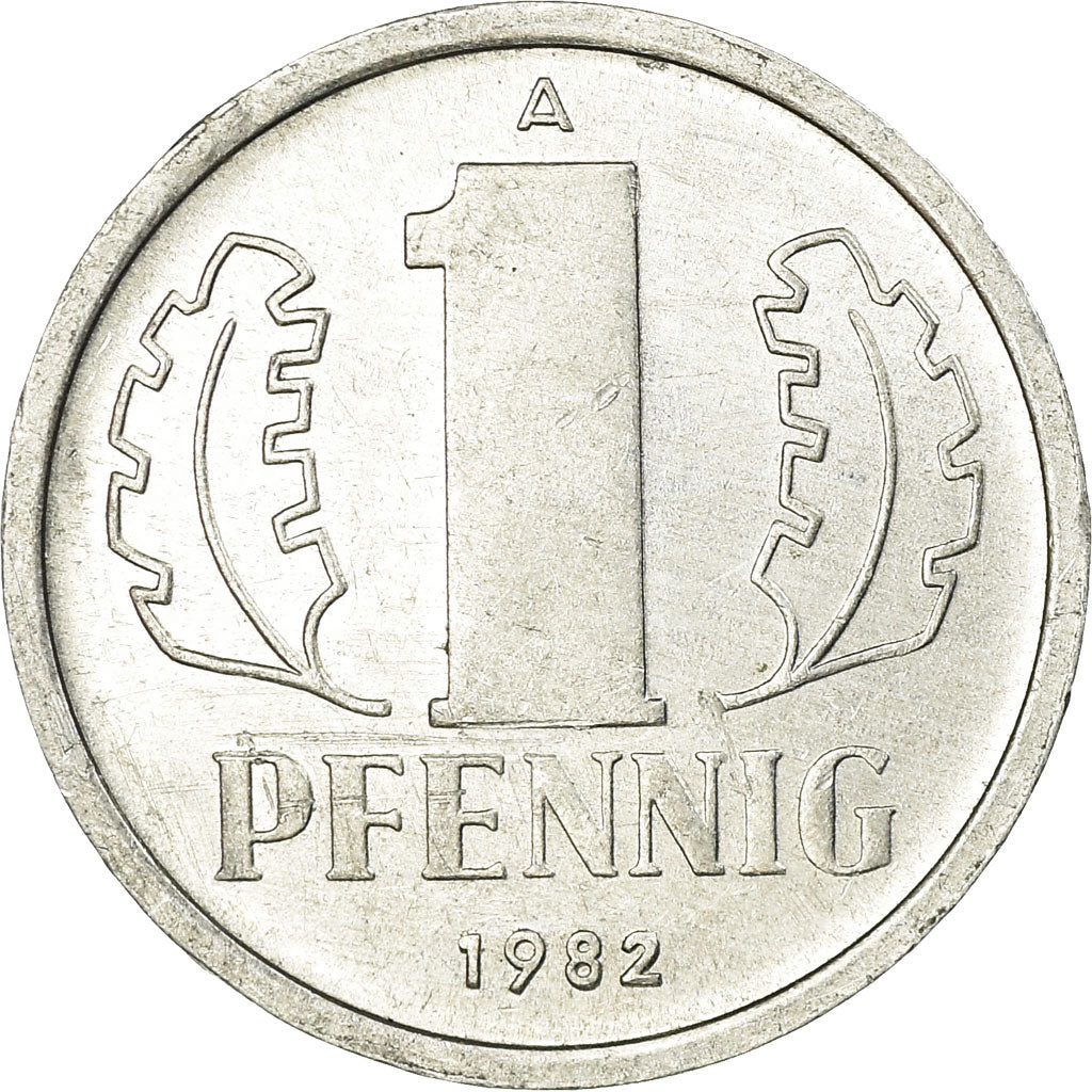 Coin, GERMAN-DEMOCRATIC REPUBLIC, Pfennig, 1982, Berlin, EF(40-45), Aluminum