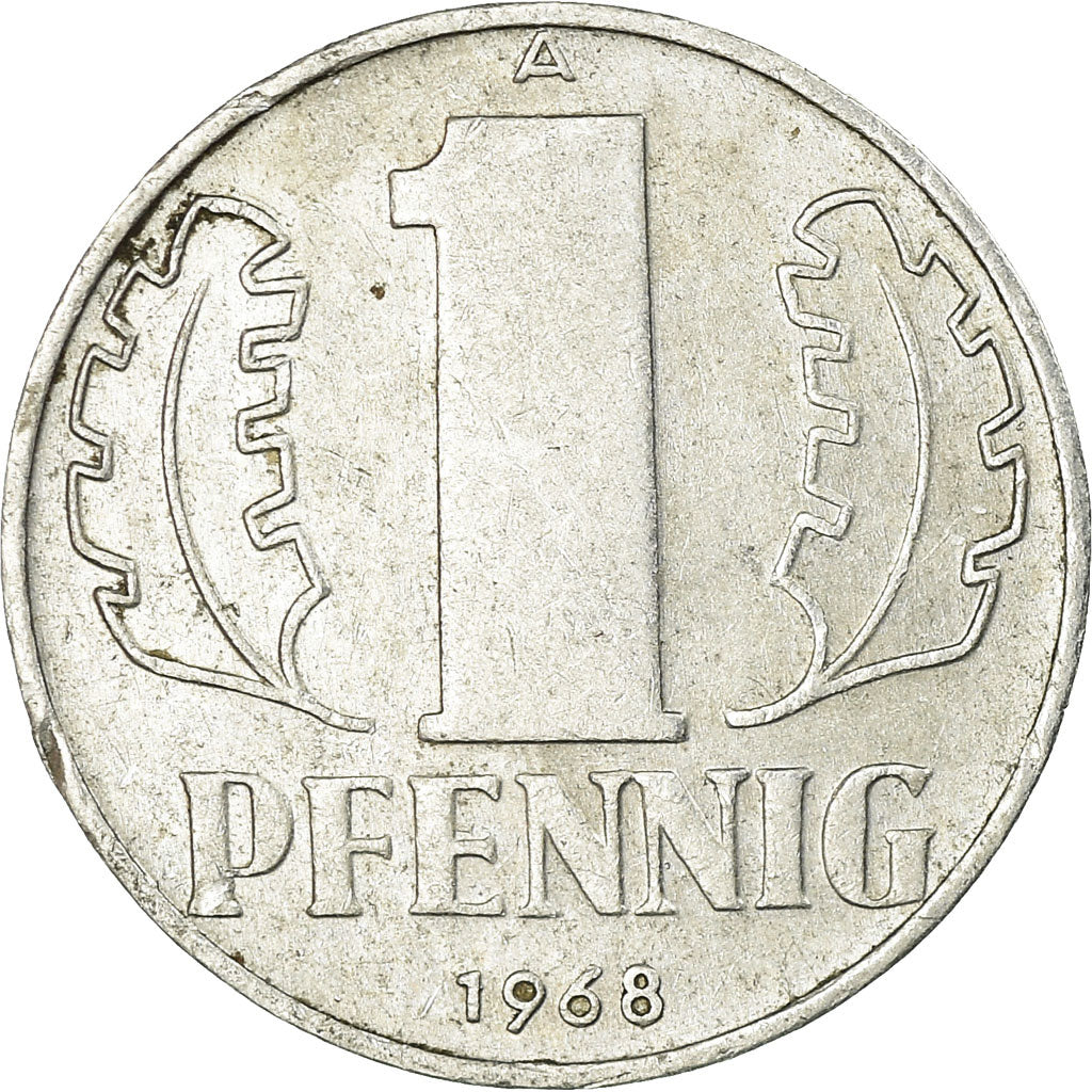 Munten, DUITSE DEMOCRATISCHE REPUBLIEK, Pfennig, 1968, Berlin, FR+, Aluminium