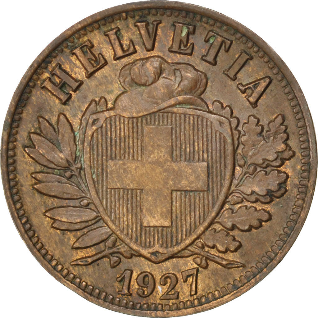 Suisse, Confédération Helvétique, 2 Rappen 1927 B, KM 4.2