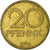 Coin, GERMAN-DEMOCRATIC REPUBLIC, 20 Pfennig, 1969, Berlin, VF(30-35), Brass