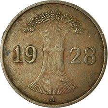 Coin, GERMANY, WEIMAR REPUBLIC, Reichspfennig, 1928, Berlin, EF(40-45), Bronze