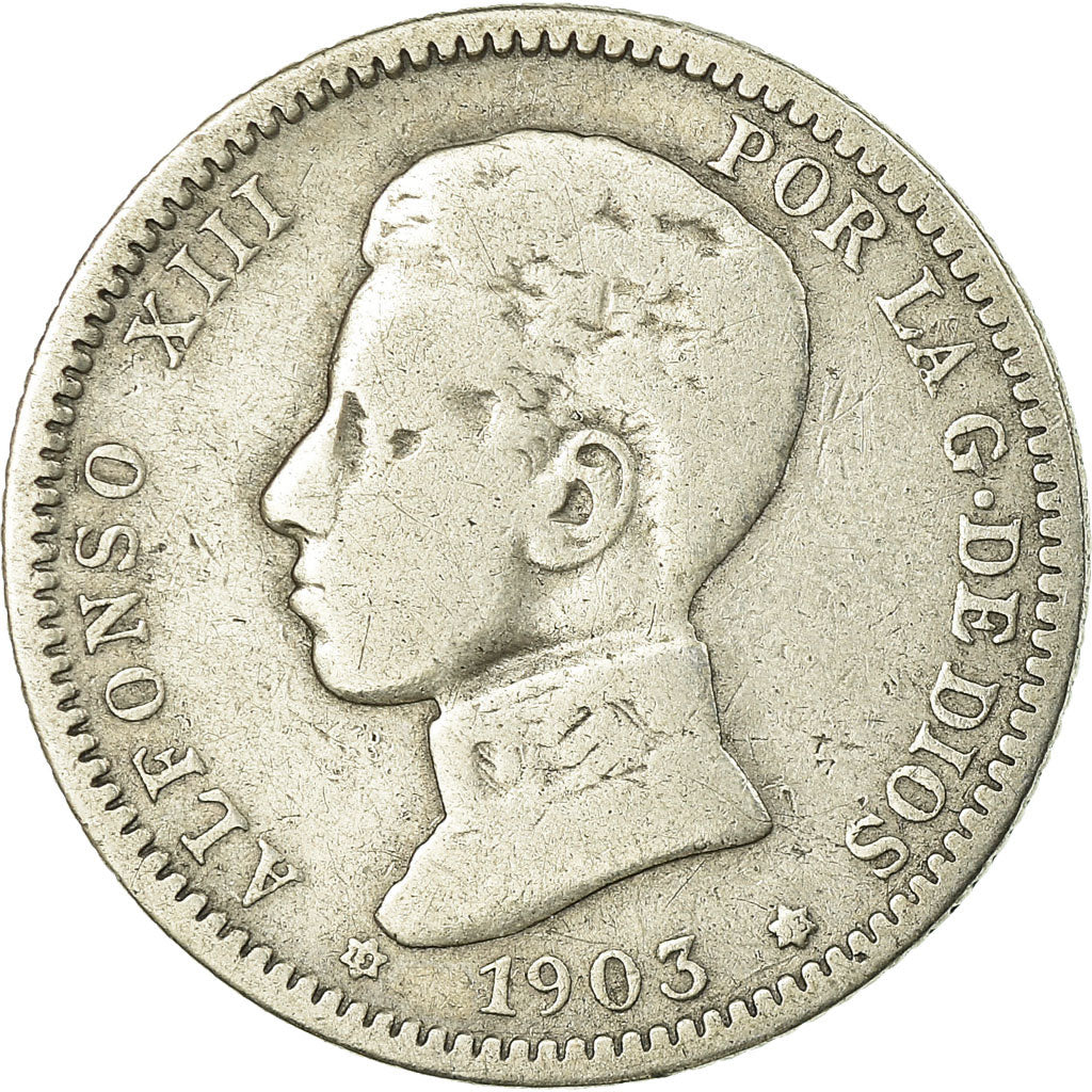 Monnaie, Espagne, Alfonso XIII, Peseta, 1903, Madrid, TB, Argent, KM:721