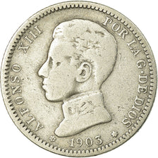 Monnaie, Espagne, Alfonso XIII, Peseta, 1903, Madrid, TB, Argent, KM:721