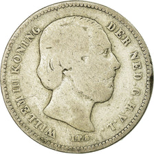 Coin, Netherlands, William III, 25 Cents, 1850, VF(20-25), Silver, KM:81