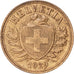 SWITZERLAND, 2 Rappen, 1929, Bern, KM #4.2, AU(55-58), Bronze, 20, 2.48
