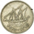 Moneta, Kuwejt, Jabir Ibn Ahmad, 50 Fils, 1975/AH1395, VF(30-35), Miedź-Nikiel