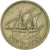 Moneta, Kuwejt, Jabir Ibn Ahmad, 20 Fils, 1976/AH1396, EF(40-45), Miedź-Nikiel