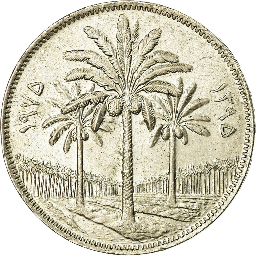Munten, Irak, 100 Fils, 1975/AH1395, FR+, Copper-nickel, KM:129