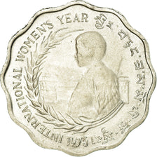 Coin, Bhutan, 10 Chetrums, 1975, MS(60-62), Aluminum, KM:43