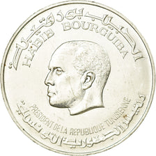 Coin, Tunisia, 5 Dinars, 1976, Paris, AU(55-58), Silver, KM:305