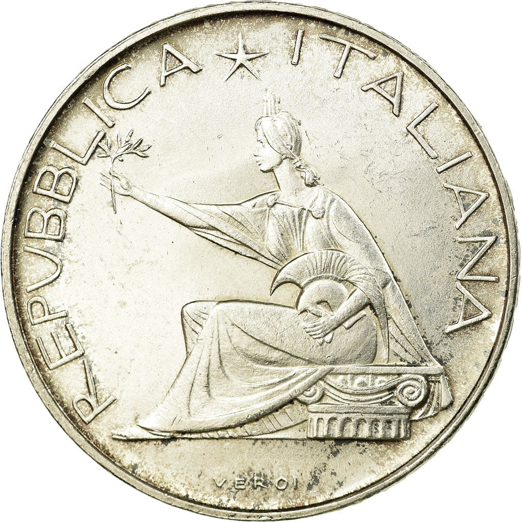Coin, Italy, 500 Lire, 1961, Rome, AU(55-58), Silver, KM:99