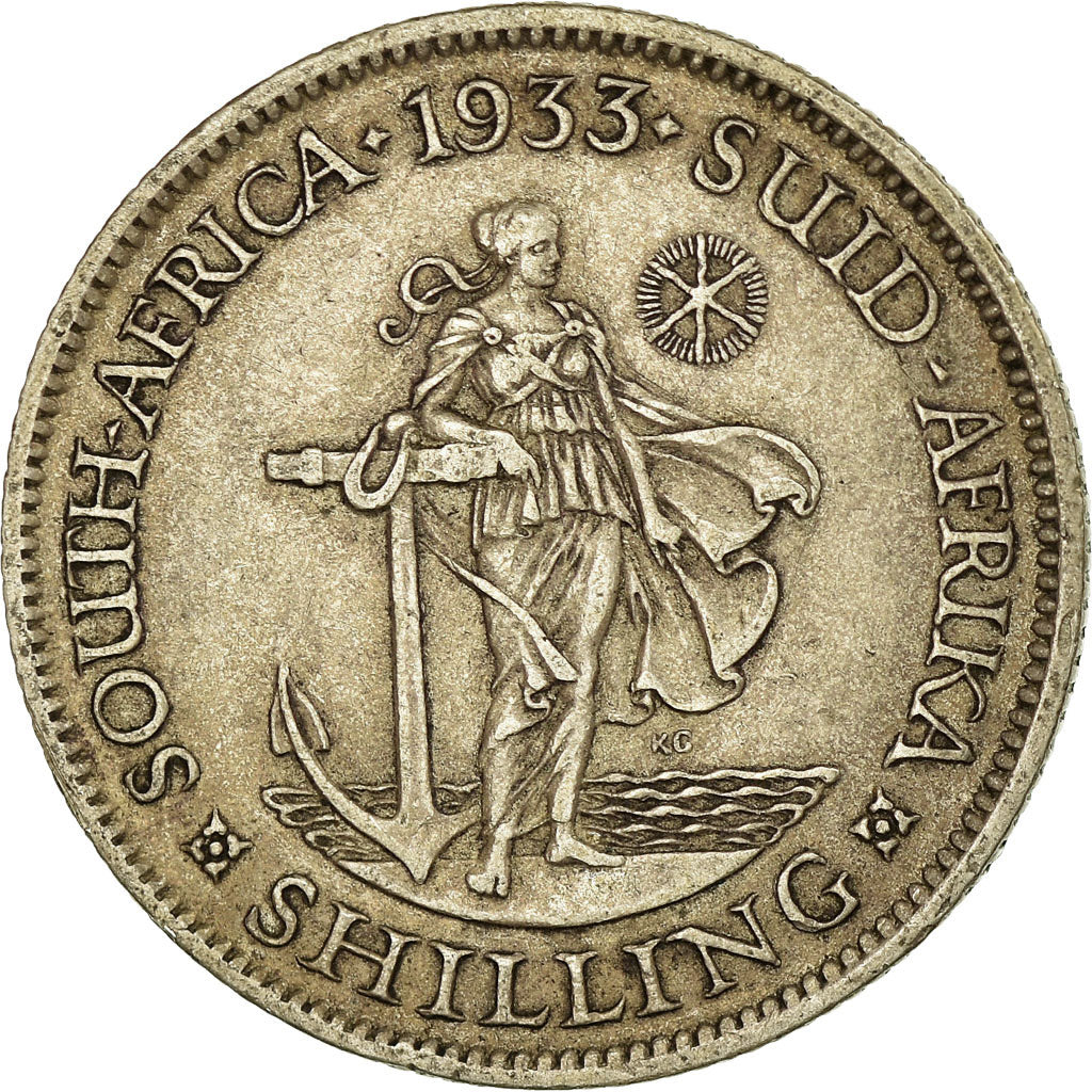 Coin, South Africa, George V, Shilling, 1933, EF(40-45), Silver, KM:17.3