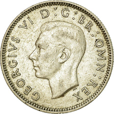 Coin, Great Britain, George VI, Shilling, 1942, AU(55-58), Silver, KM:853