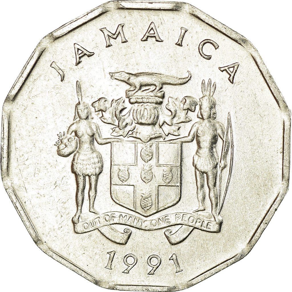 Coin, Jamaica, Elizabeth II, Cent, 1991, British Royal Mint, MS(63), Aluminum