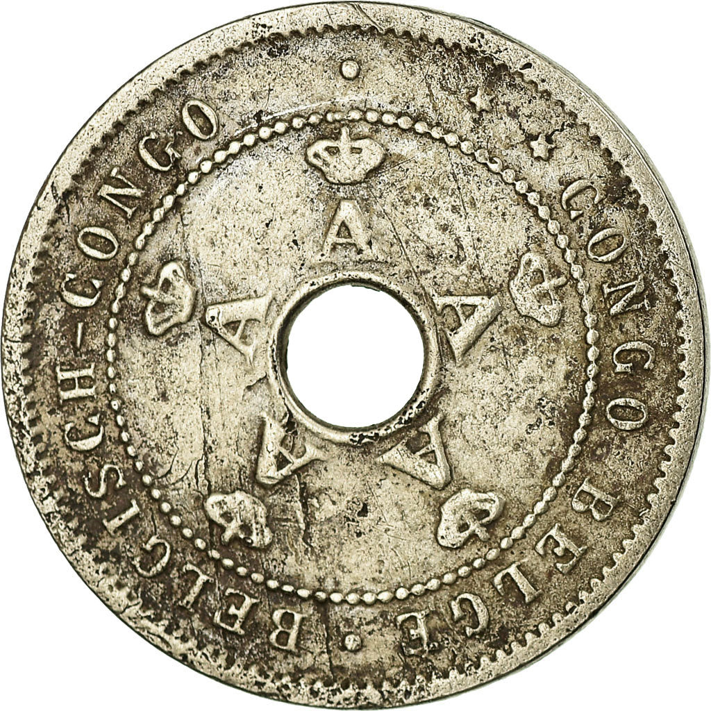 Coin, Belgian Congo, 5 Centimes, 1927, EF(40-45), Copper-nickel, KM:17