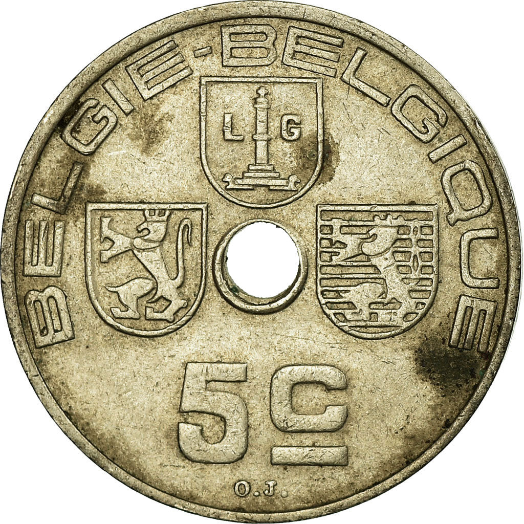 Coin, Belgium, 5 Centimes, 1939, VF(30-35), Nickel-brass, KM:111