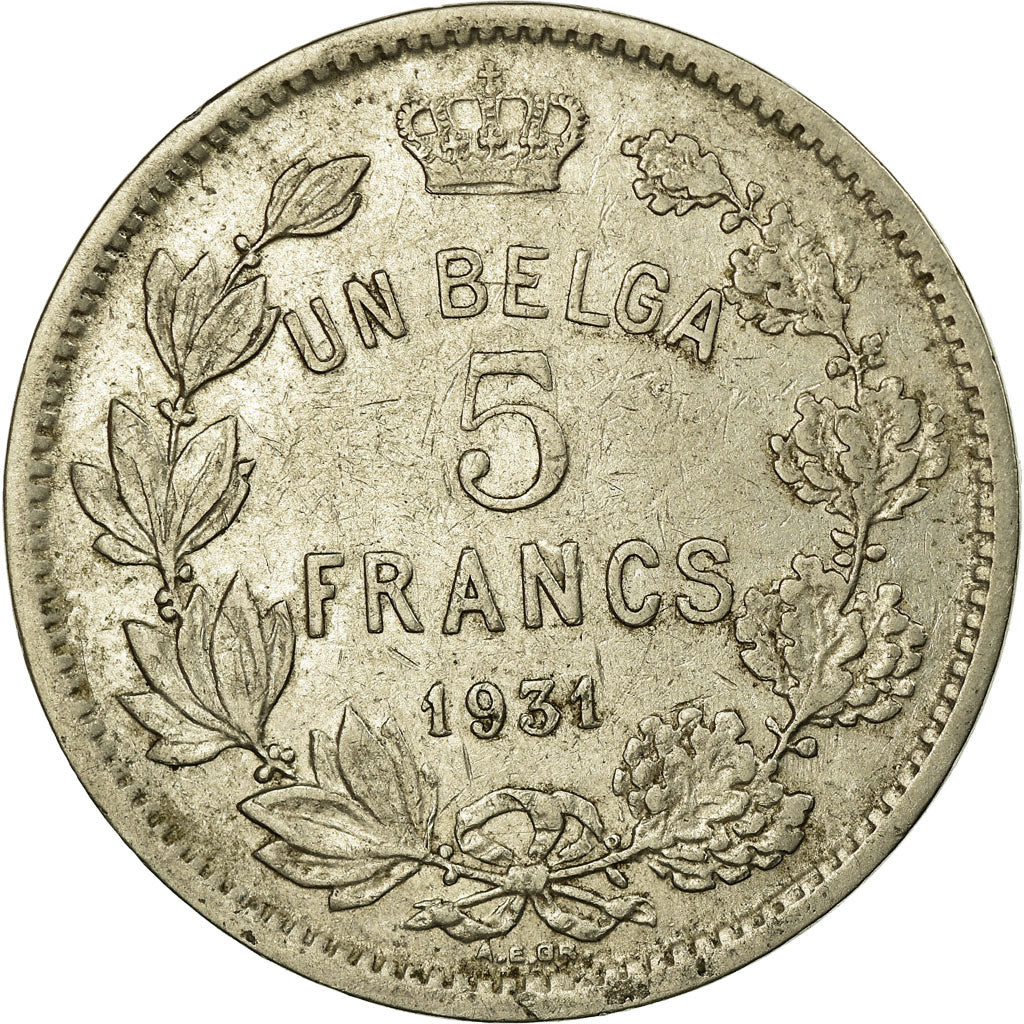 Coin, Belgium, 5 Francs, 5 Frank, 1934, EF(40-45), Nickel, KM:97.1