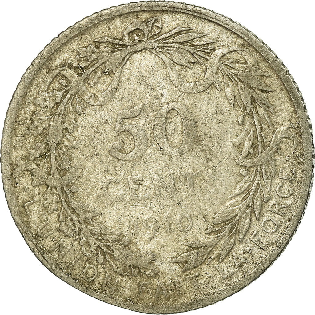 Coin, Belgium, 50 Centimes, 1910, VF(30-35), Silver, KM:70