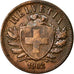 Coin, Switzerland, 2 Rappen, 1902, Bern, EF(40-45), Bronze, KM:4.2