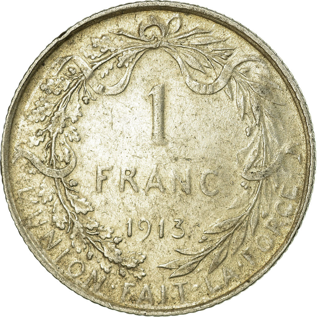 Coin, Belgium, Franc, 1913, VF(30-35), Silver, KM:72
