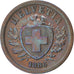 SWITZERLAND, 2 Rappen, 1886, Bern, KM #4.1, EF(40-45), Bronze, 20, 2.39