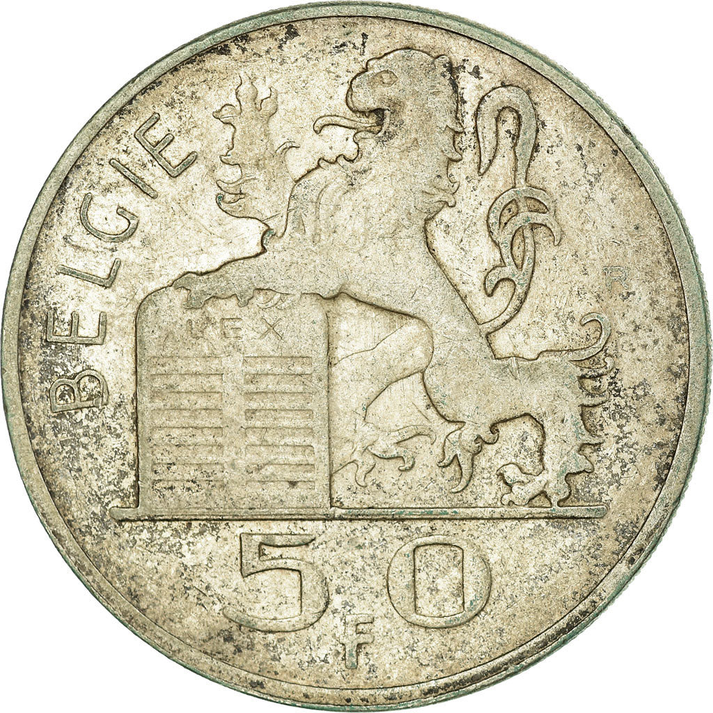 Coin, Belgium, 50 Francs, 50 Frank, 1948, VF(30-35), Silver, KM:137