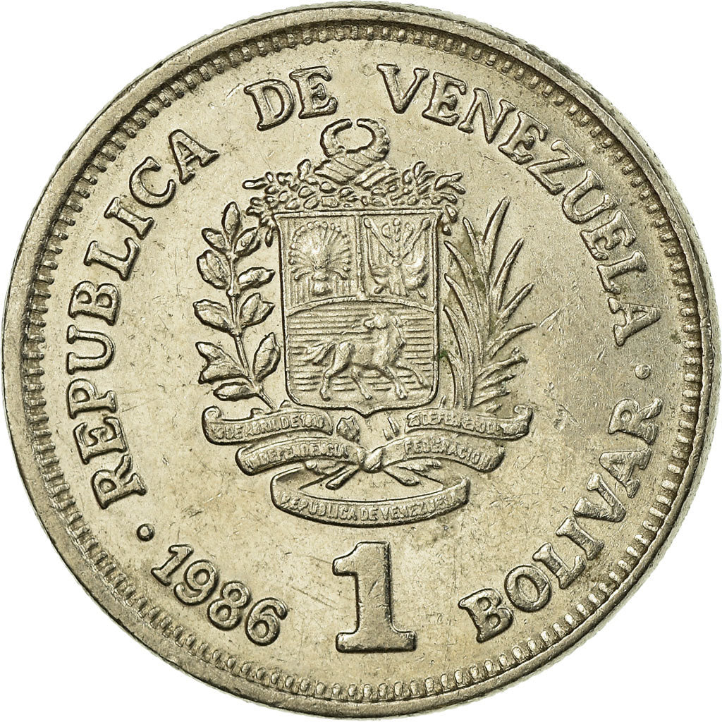 Moeda, Venezuela, Bolivar, 1986, EF(40-45), Níquel, KM:52