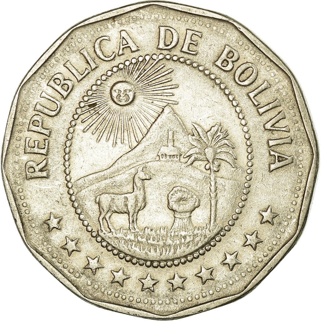 Coin, Bolivia, 25 Centavos, 1972, EF(40-45), Nickel Clad Steel, KM:193