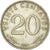 Moneta, Bolivia, 20 Centavos, 1967, BB, Acciaio ricoperto in nichel, KM:189