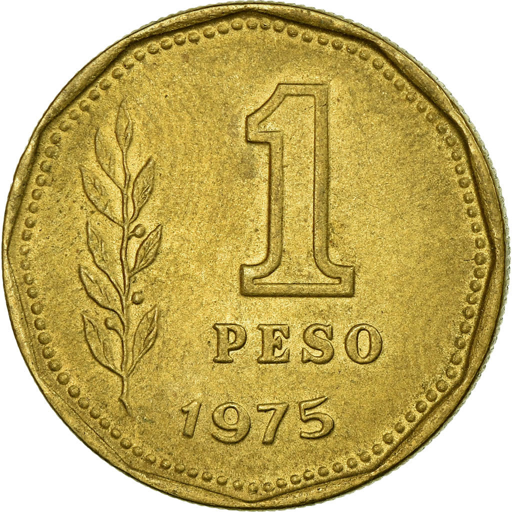 Coin, Argentina, Peso, 1975, EF(40-45), Aluminum-Bronze, KM:69