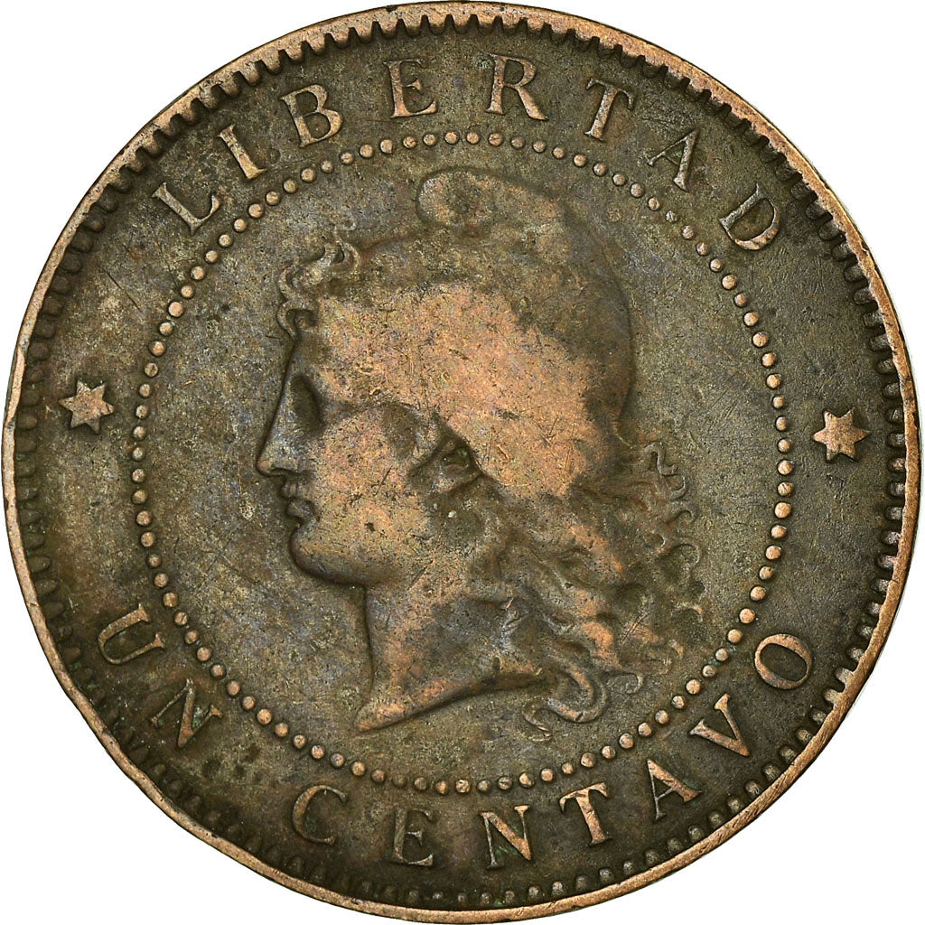 Coin, Argentina, Centavo, 1889, VF(30-35), Bronze, KM:32