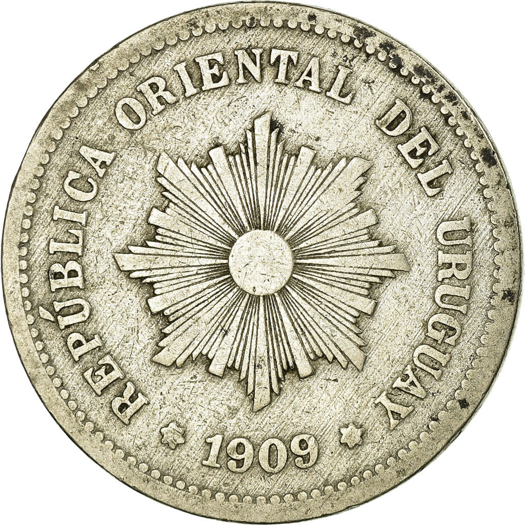 Coin, Uruguay, 5 Centesimos, 1909, Uruguay Mint, Paris, Berlin, Vienna