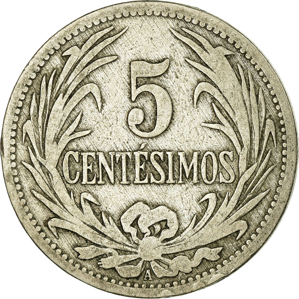 Coin, Uruguay, 5 Centesimos, 1909, Uruguay Mint, Paris, Berlin, Vienna
