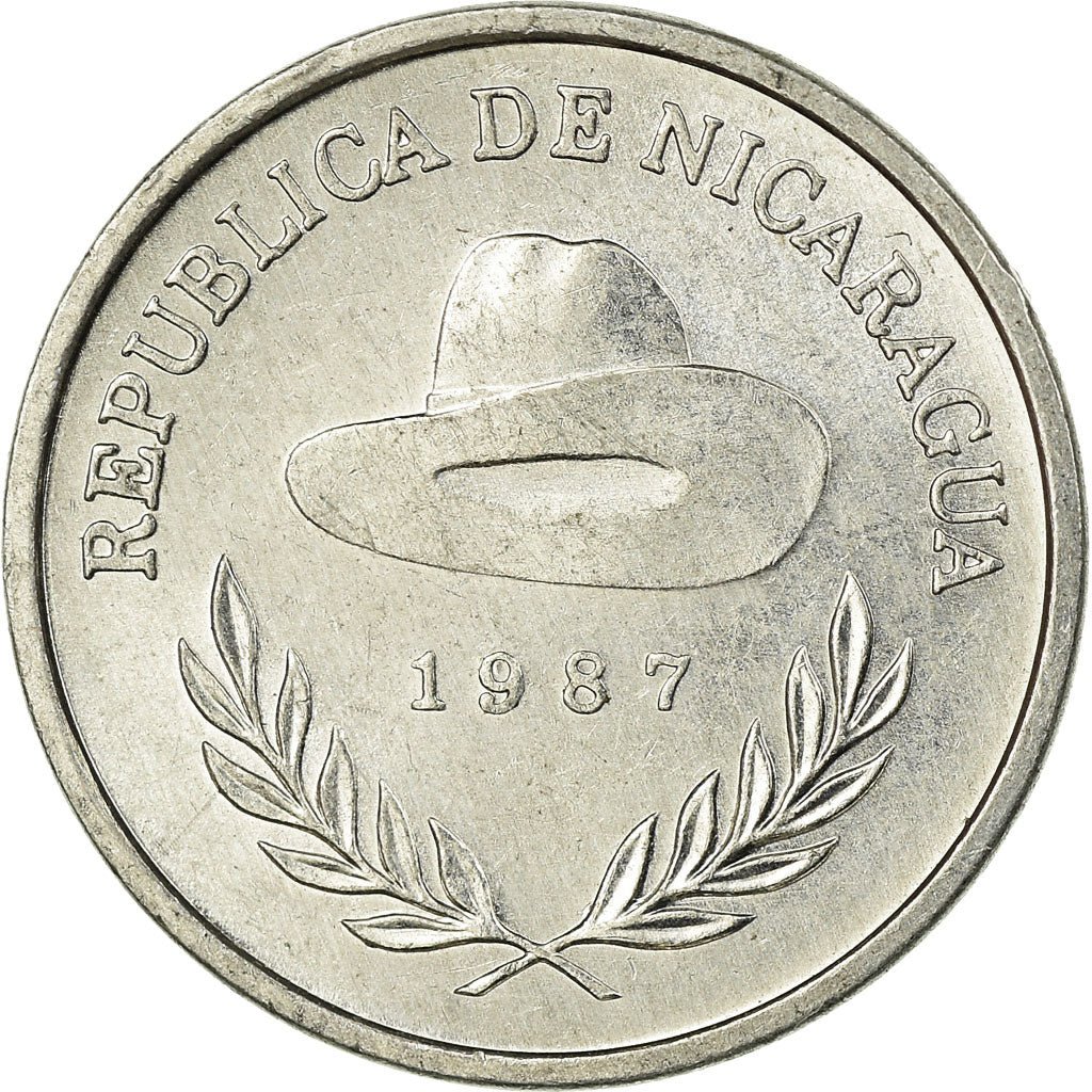 Coin, Nicaragua, 10 Centavos, 1987, EF(40-45), Aluminum, KM:56
