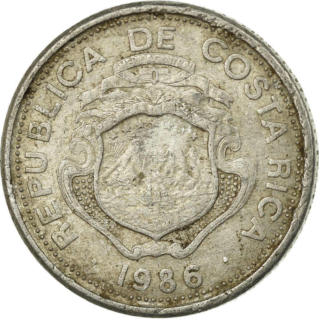 Moeda, Costa Rica, 25 Centimos, 1986, VF(30-35), Alumínio, KM:188.3