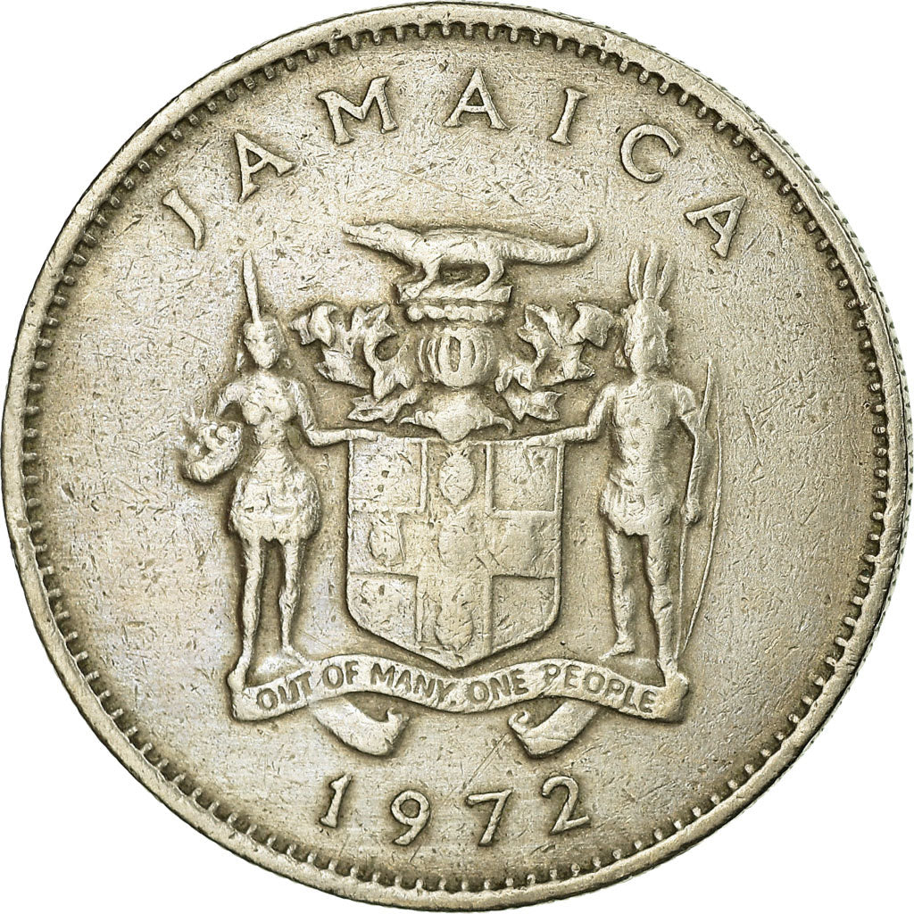 Coin, Jamaica, Elizabeth II, 10 Cents, 1972, Franklin Mint, EF(40-45)