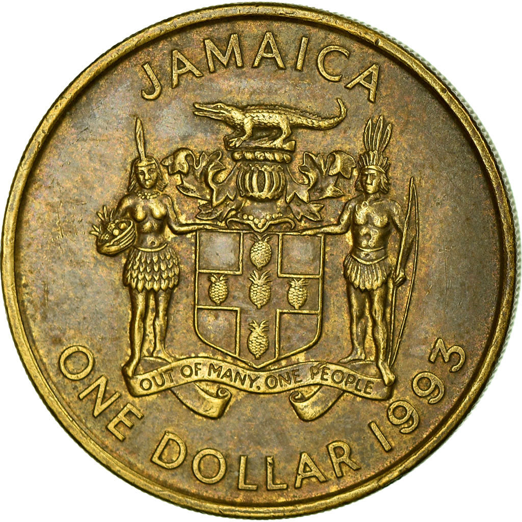 Coin, Jamaica, Elizabeth II, Dollar, 1993, Franklin Mint, EF(40-45)