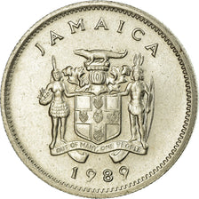 Coin, Jamaica, Elizabeth II, 5 Cents, 1989, Franklin Mint, EF(40-45)