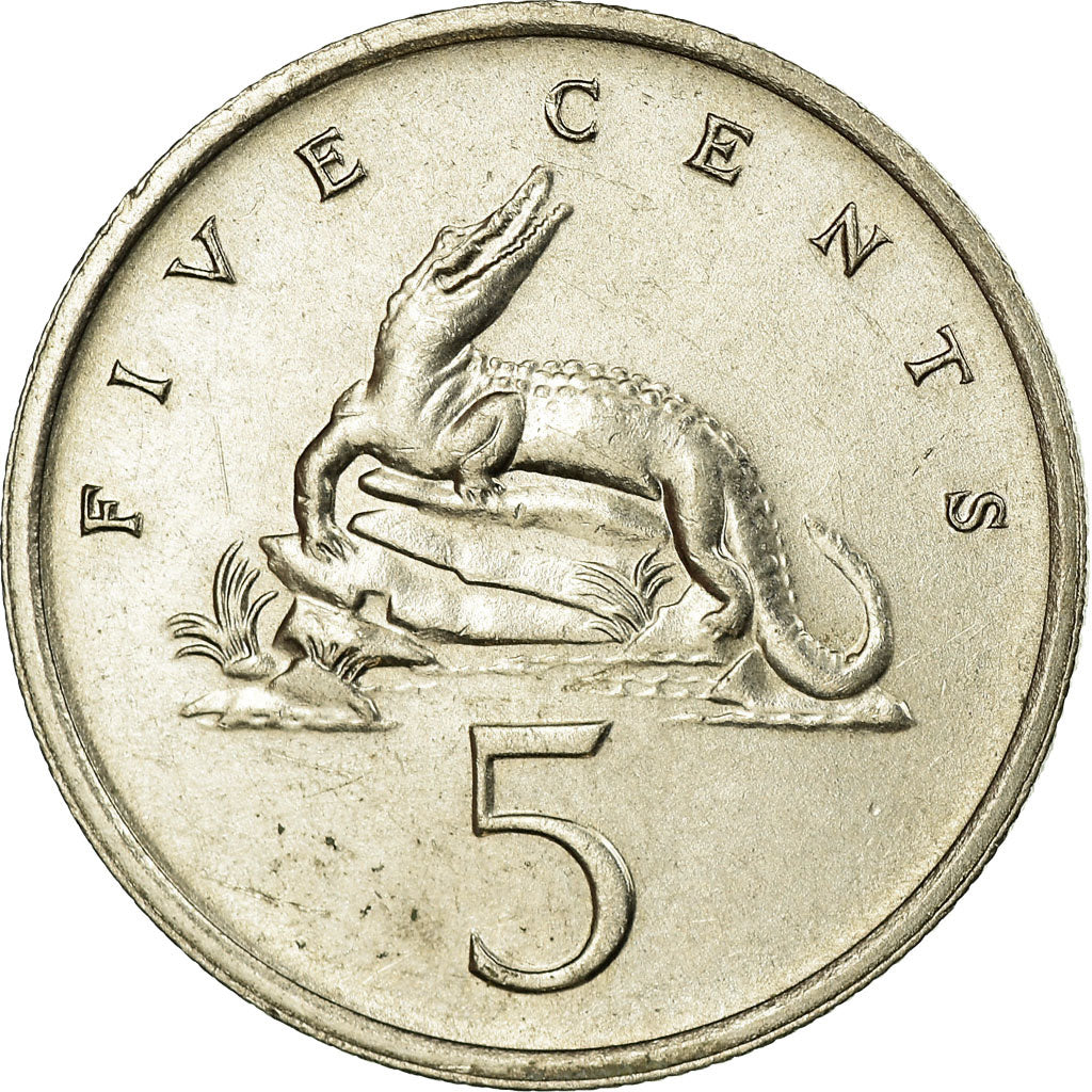Coin, Jamaica, Elizabeth II, 5 Cents, 1989, Franklin Mint, EF(40-45)