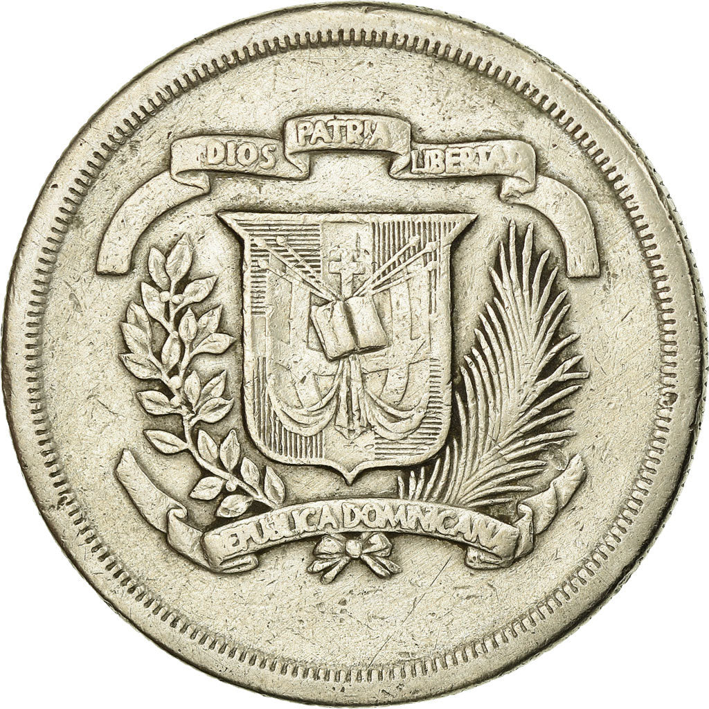 Coin, Dominican Republic, 1/2 Peso, 1980, Franklin Mint, EF(40-45)