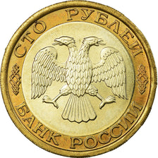 Coin, Russia, 100 Roubles, 1992, Saint-Petersburg, MS(60-62), Bi-Metallic