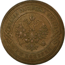 Monnaie, Russie, Nicholas II, 3 Kopeks, 1900, Saint-Petersburg, TTB, Cuivre