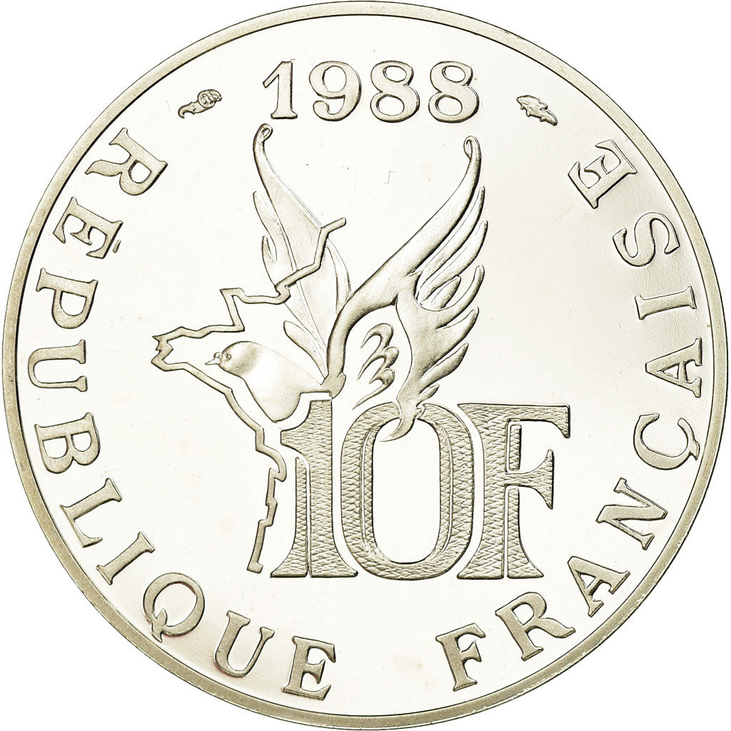 Coin, France, 10 Francs, 1988, Paris, BE, MS(65-70), Silver, KM:965b